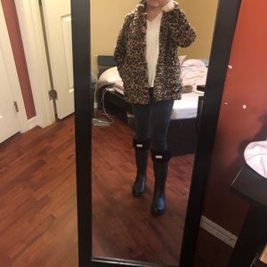 Cheetah/Leopard faux fur coat
